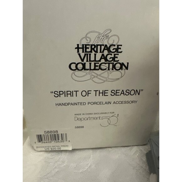 Dept 56 Heritage Village "Spirit Of The Season" Handpainted Porcelain Angel - Picture 2 of 6